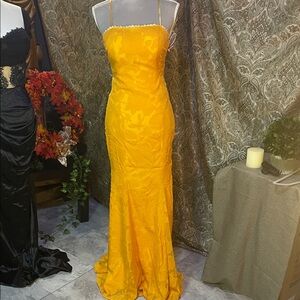 Sunshine Yellow Maxi Dress with Spaghetti Straps